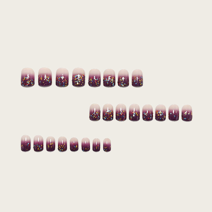 Artificial nails with glamorous glitter design Kalsten