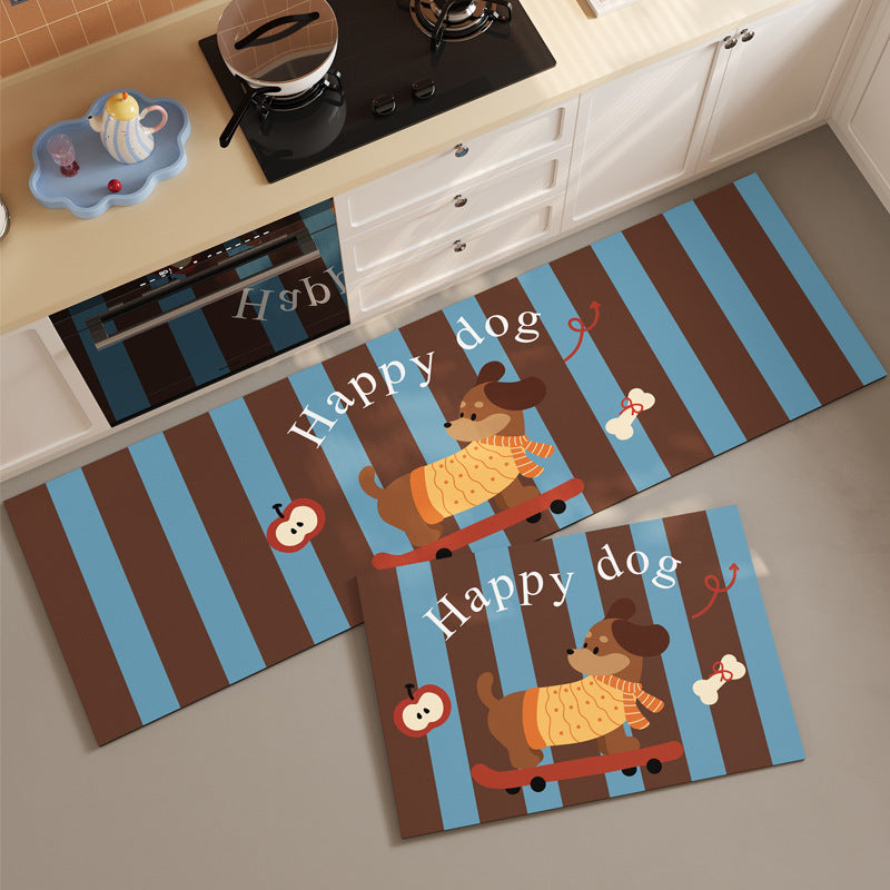 Cute Pet-Themed Kitchen Mat Set