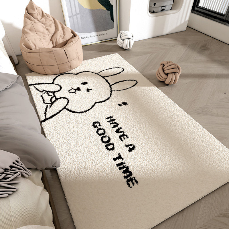 Plush Bunny-Themed Area Rug