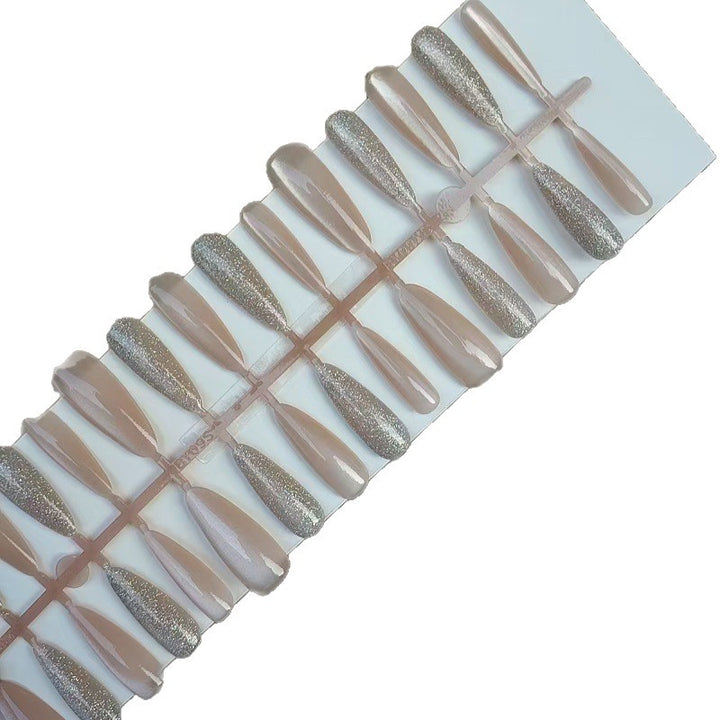 Elegant artificial nails with glitter accents Kalsten