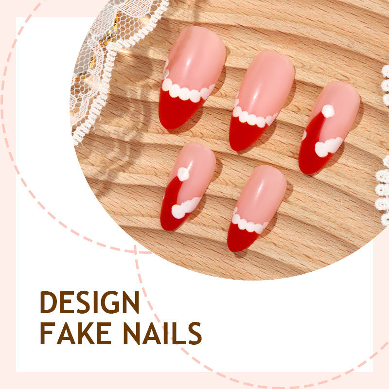 Nail art set with festive Santa motif and glitter accents Kalsten