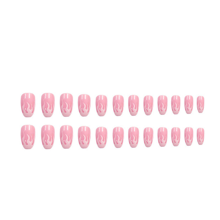 Art nail set with modern flame designs Kalsten