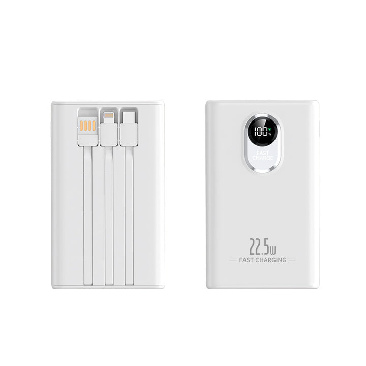 Compact power bank with integrated fast charging adapter and digital power display Kalsten
