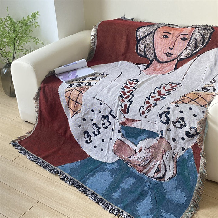 Whimsical Frog Patterned Throw Blanket