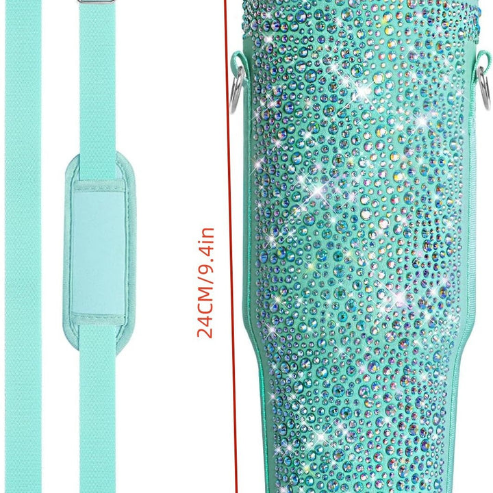 Ladies drinking bottle cover with sparkling rhinestones Kalsten