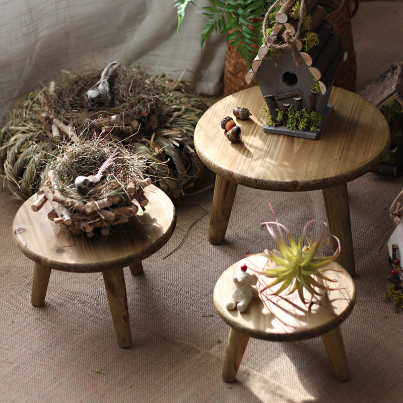 Stylish side table made of natural wood Kalsten