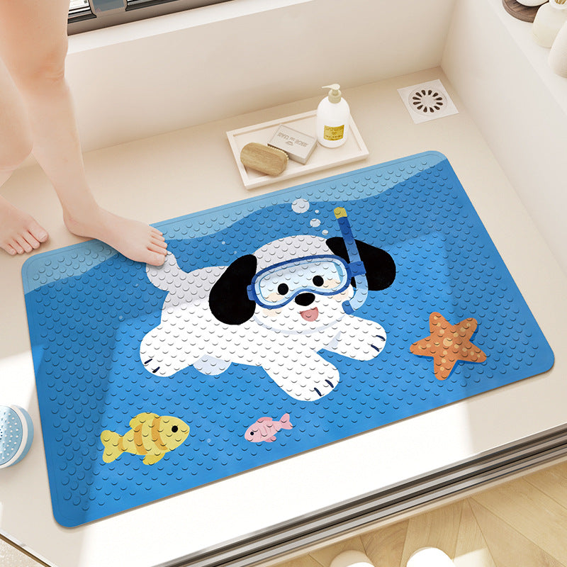 Playful Dog-Themed Bath Mat Kalsten
