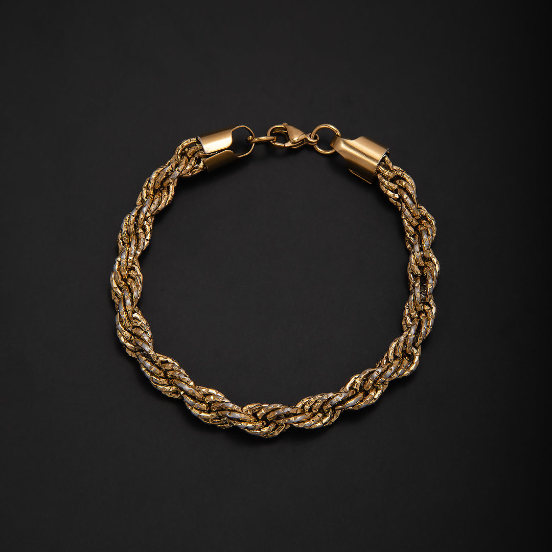 Braided Gold Statement Bracelet Kalsten