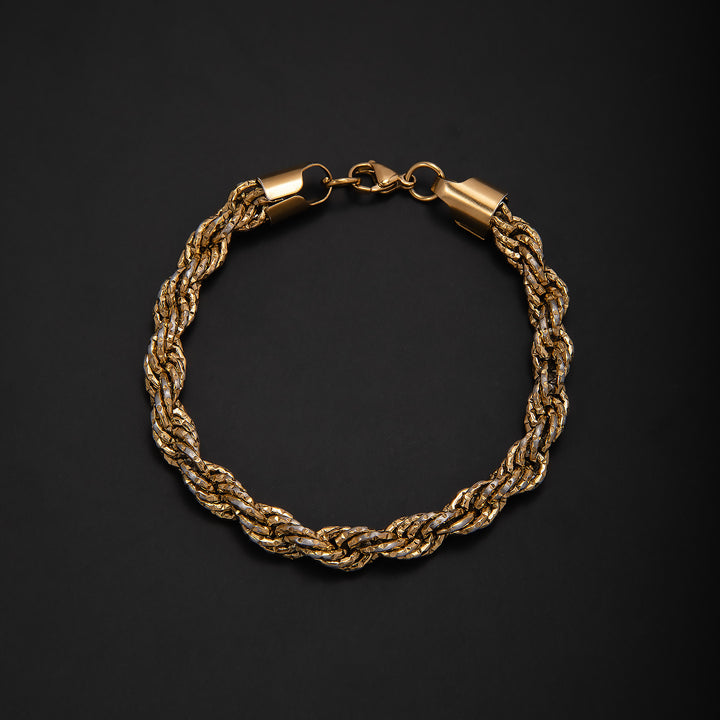 Braided Gold Statement Bracelet Kalsten