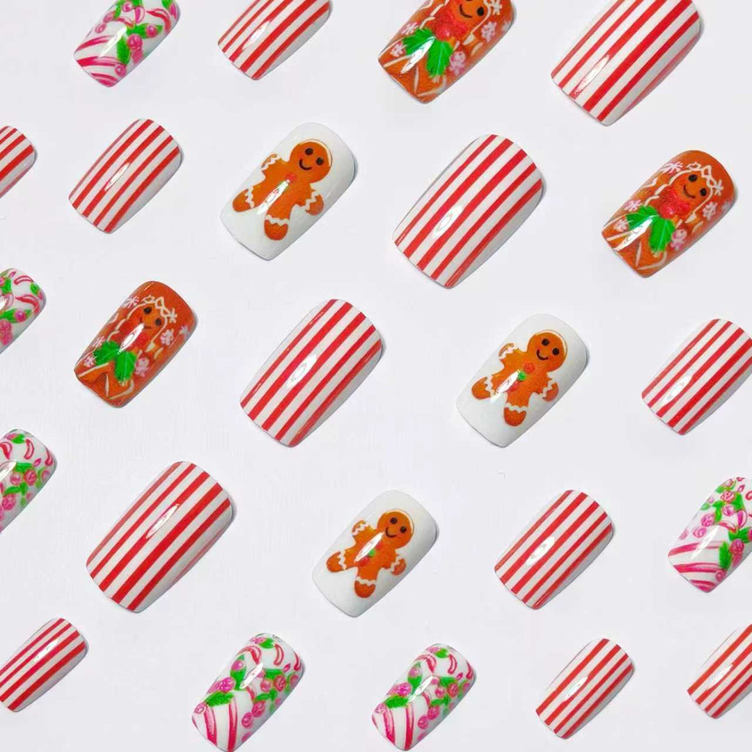 Festive Holiday Gingerbread Nail Art Kalsten