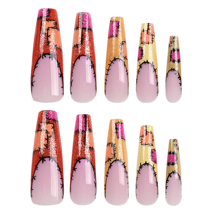 Artful Nail Extensions with Creative Decorative Stitches Kalsten