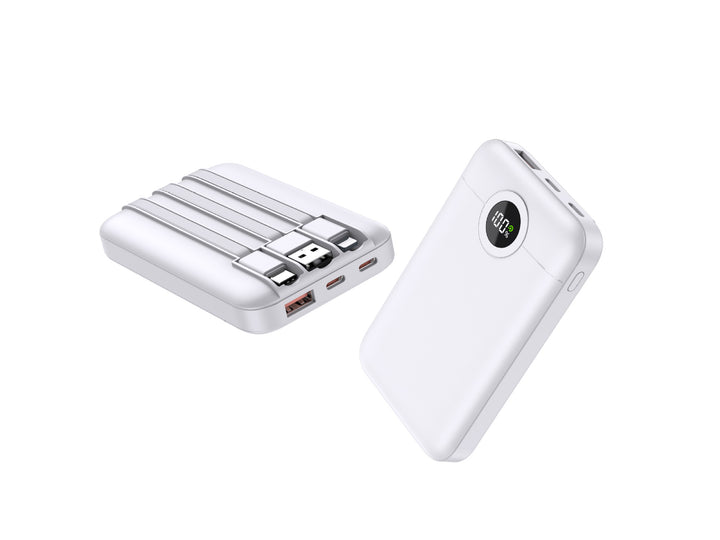 Portable power bank with intelligent cable management and LED charging status display Kalsten