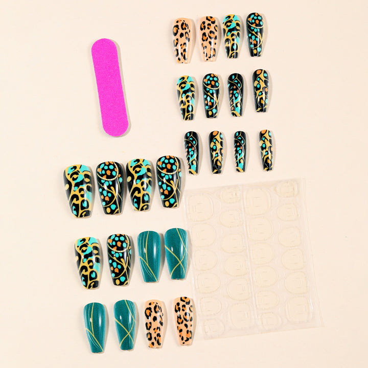 Exotic Animal Print Stiletto Nail Art Extensions Kalsten