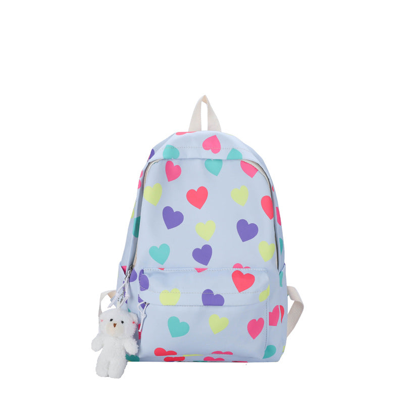 Heart-Patterned Casual Backpack Kalsten