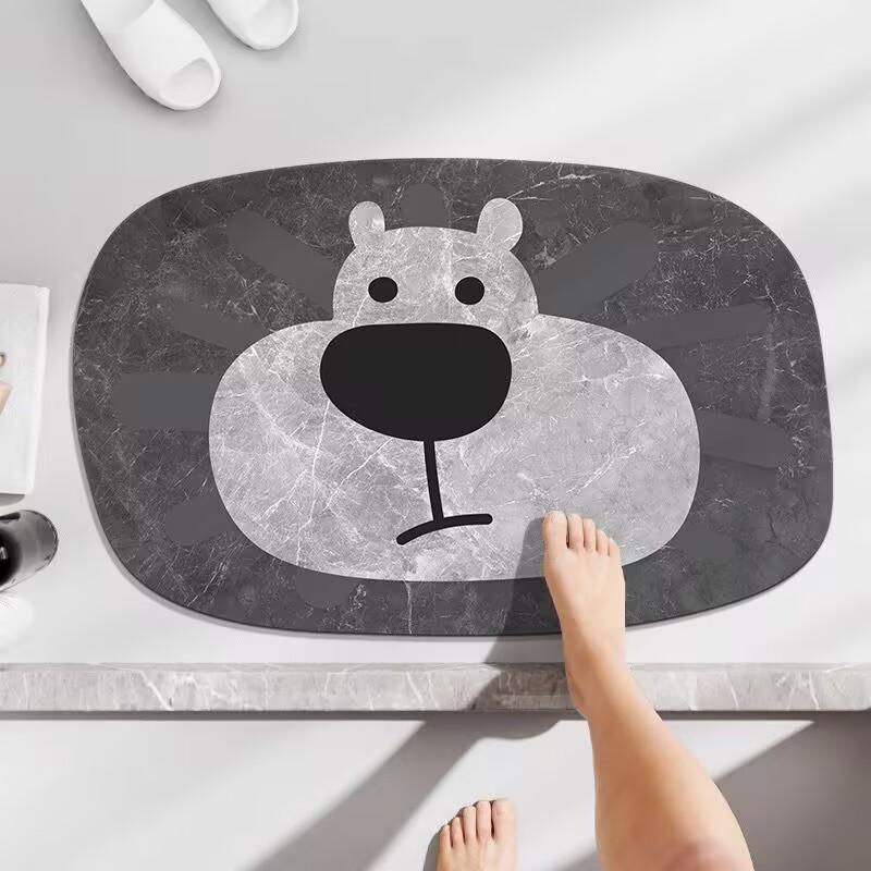 Playful Dog-Shaped Bath Mat