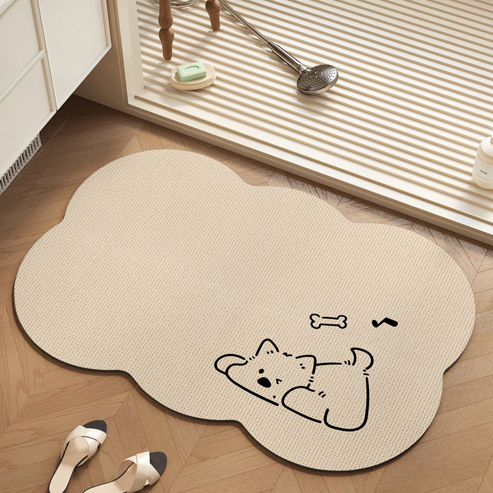 Decorative Cloud-Shaped Bath Mat