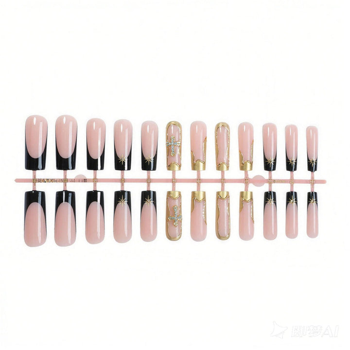 Designer artificial nail set with glamorous decorations Kalsten