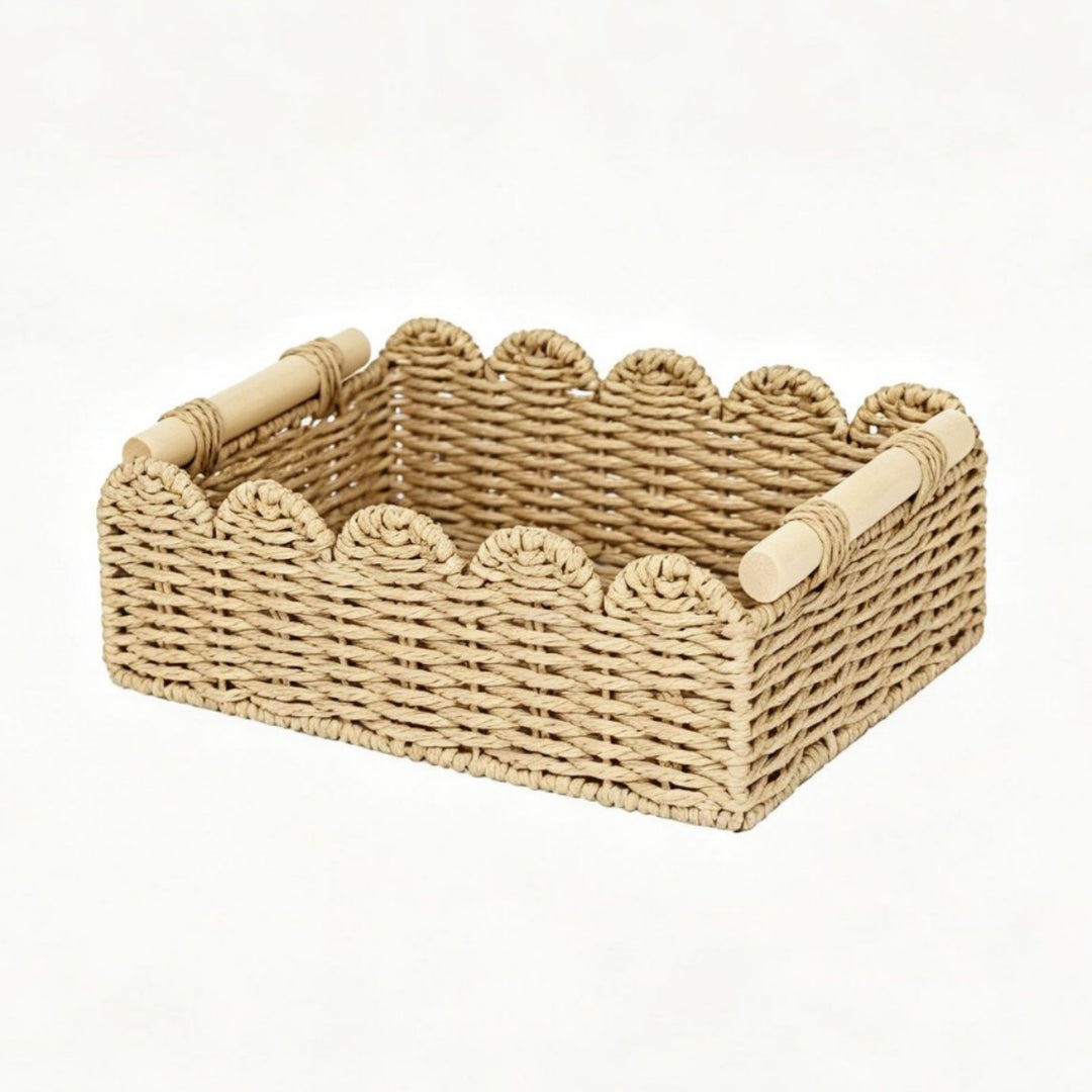 Decorative storage basket with wave edge Kalsten