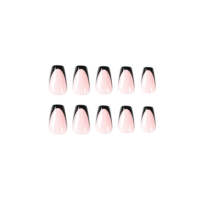 Elegant stiletto nails with contrasting French tip Kalsten