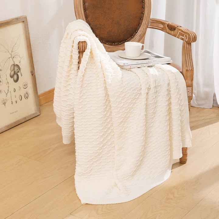Textured Knit Throw Blanket