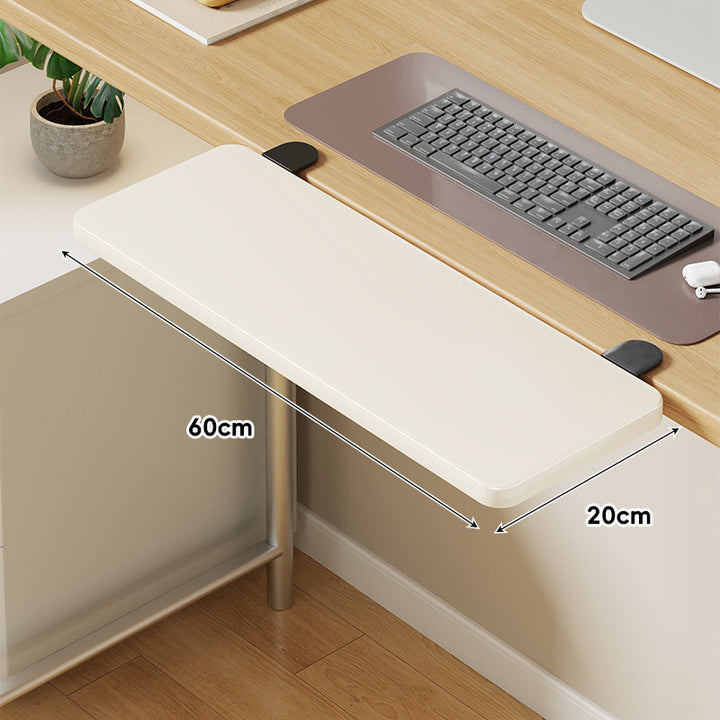 Under-Desk Sliding Keyboard Tray and Desk Extender with Smooth Glide Mount