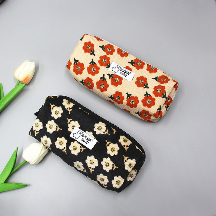 Checked Pattern Zippered Pencil Case Kalsten