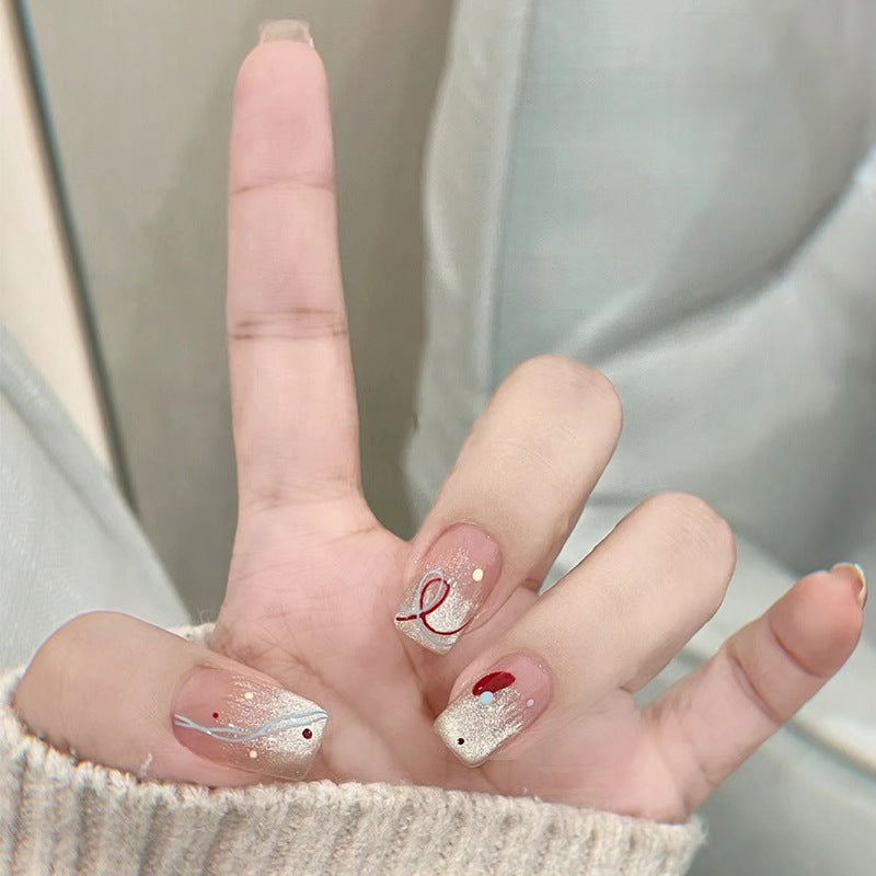 Artificial nails in elegant glitter pattern Kalsten