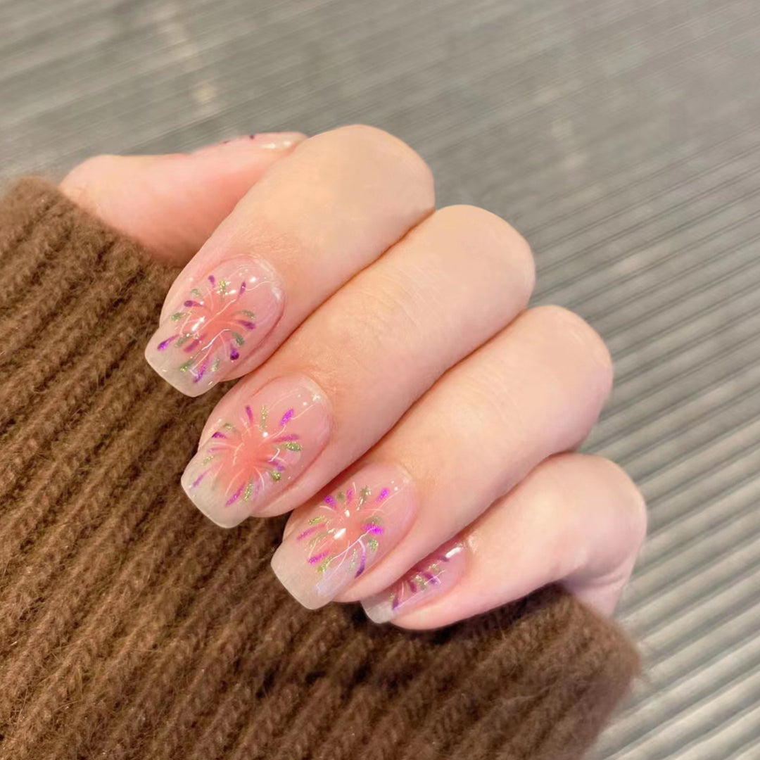 Artificial nail art with sparkling accents and special design Kalsten