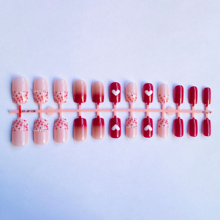 Stylish Heart and Ombre Nail Art Set