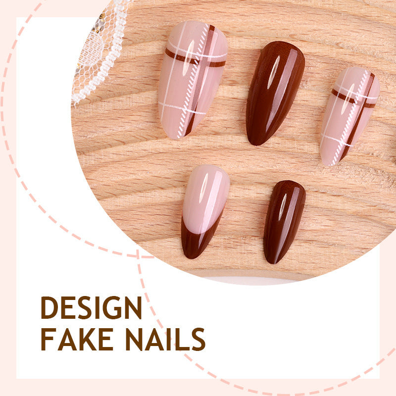 Acrylic Nail Set with Colorful Designs Kalsten