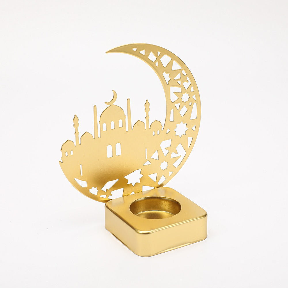 Decorative Crescent Mosque Metal Tealight Candle Holder Kalsten