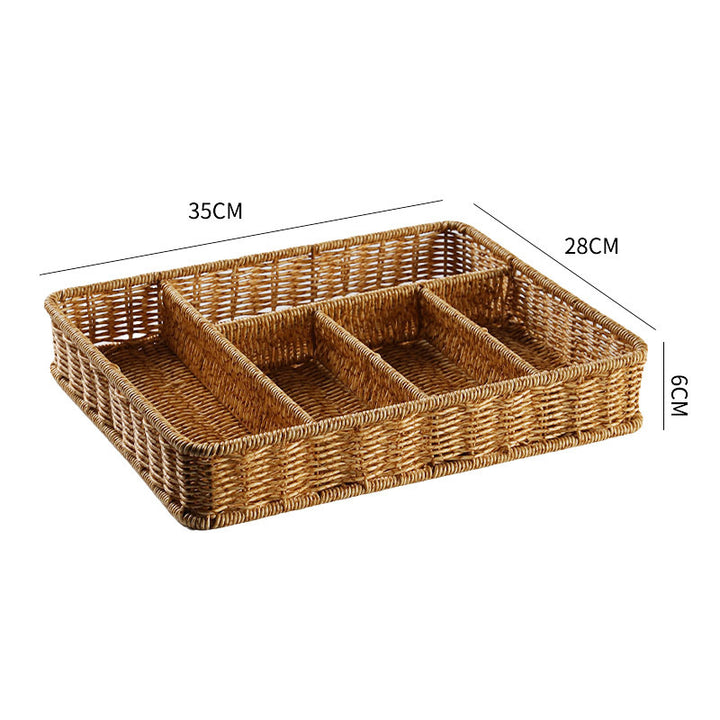 Multi-Sectional Woven Storage Basket Kalsten