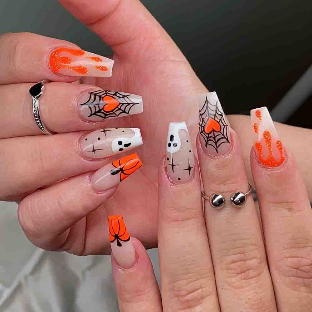 Halloween-Inspired Press-On Nail Art Kalsten
