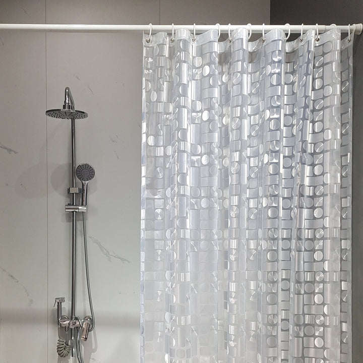 Contemporary Geometric Design Shower Curtain Kalsten