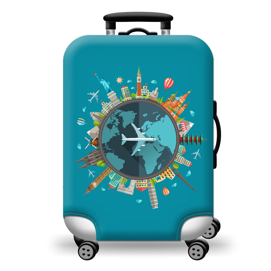 Hard Shell Luggage with Earth Design Kalsten