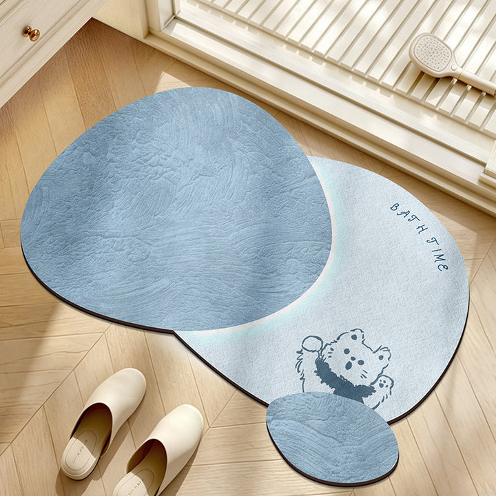 Cute Dog Themed Bath Mat for Home