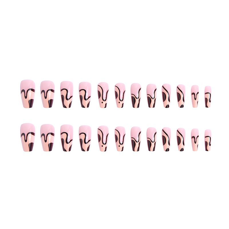 Artificial nails with creative wave pattern Kalsten