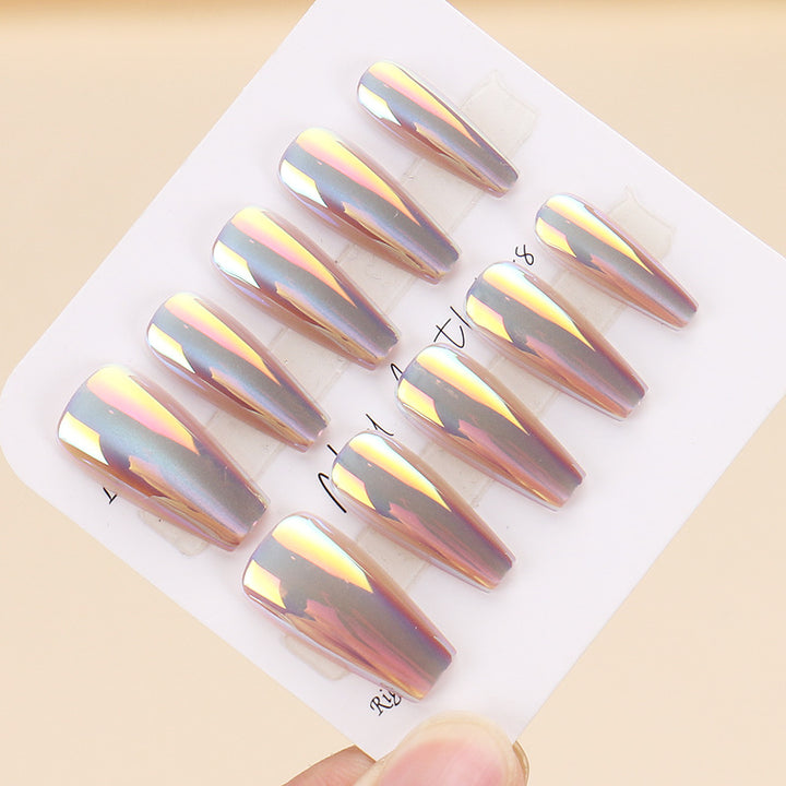 Premium Long Stiletto Press-On Nails with Iridescent Finish Kalsten