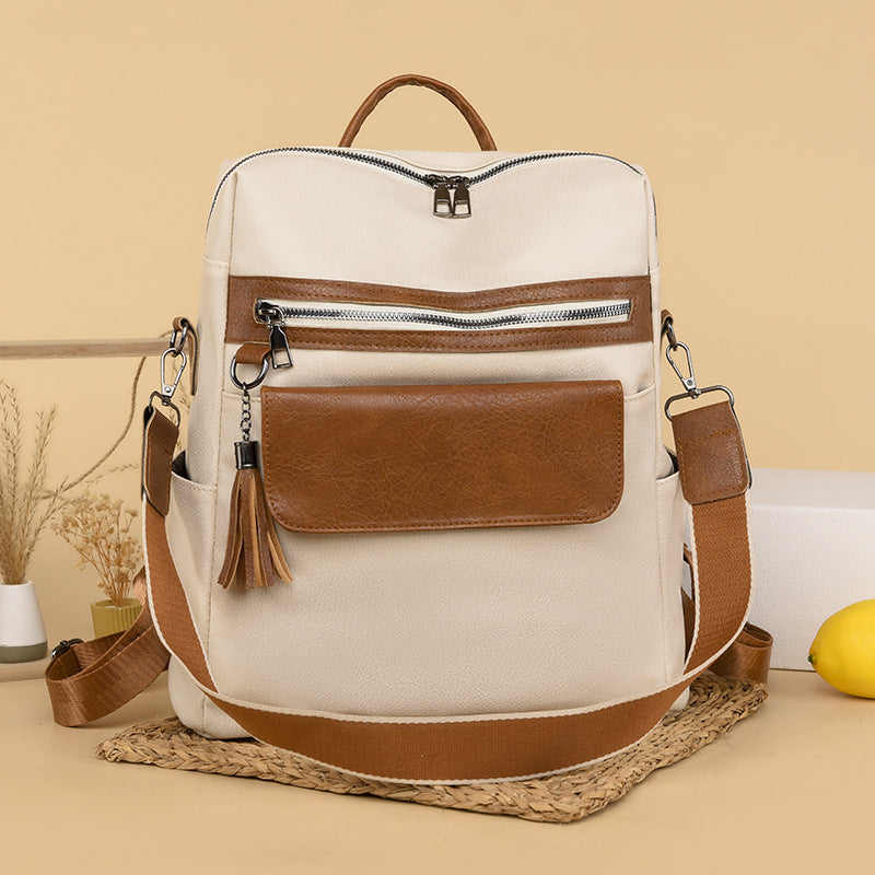 Multi-Functional Faux Leather Backpack Kalsten