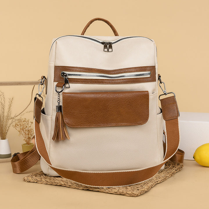 Multi-Functional Faux Leather Backpack Kalsten