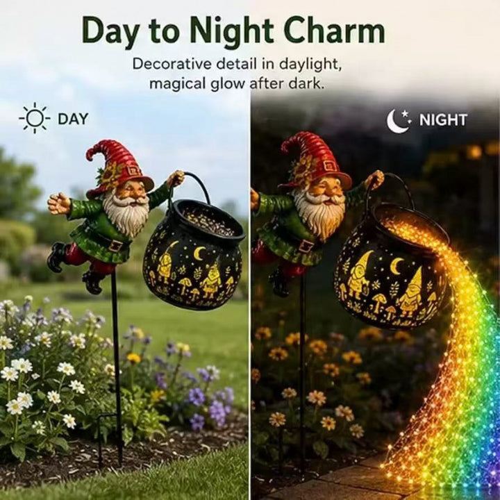 Decorative garden gnome figure with cauldron Kalsten