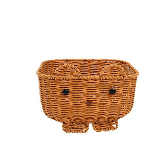 Cute Animal-Themed Woven Storage Basket Kalsten
