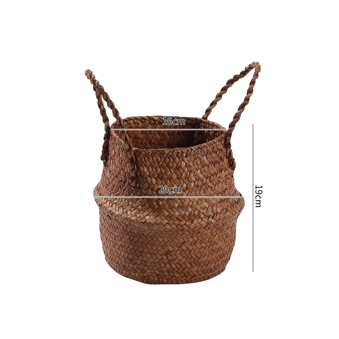 Handwoven Natural Fiber Storage Basket Kalsten