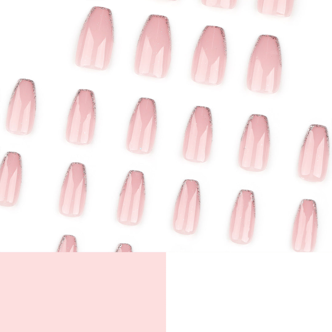 Artistic Nail Extensions with Elegant Glitter Finish Kalsten