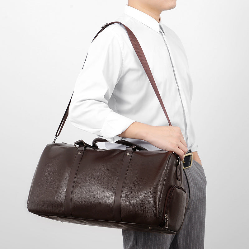 Elegant Leather Weekender Bag Kalsten