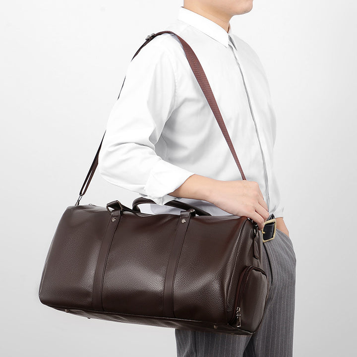 Elegant Leather Weekender Bag Kalsten