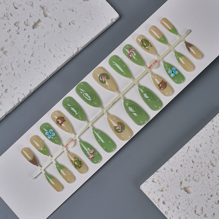 Nature-Themed Artistic Press-On Nails Kalsten