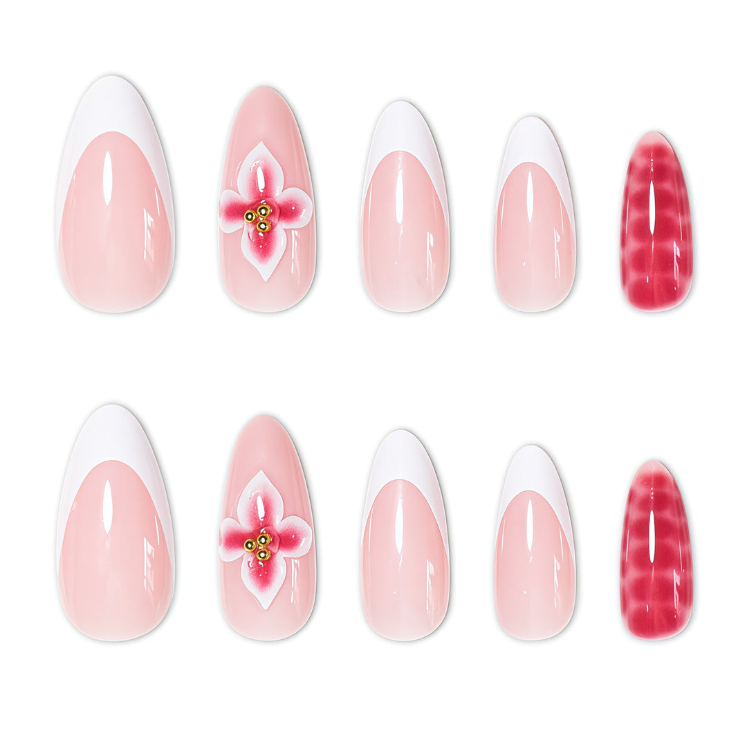 Floral Stiletto Nail Enhancements Kalsten