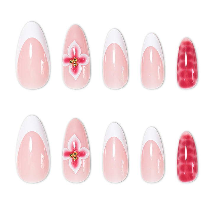 Floral Stiletto Nail Enhancements Kalsten