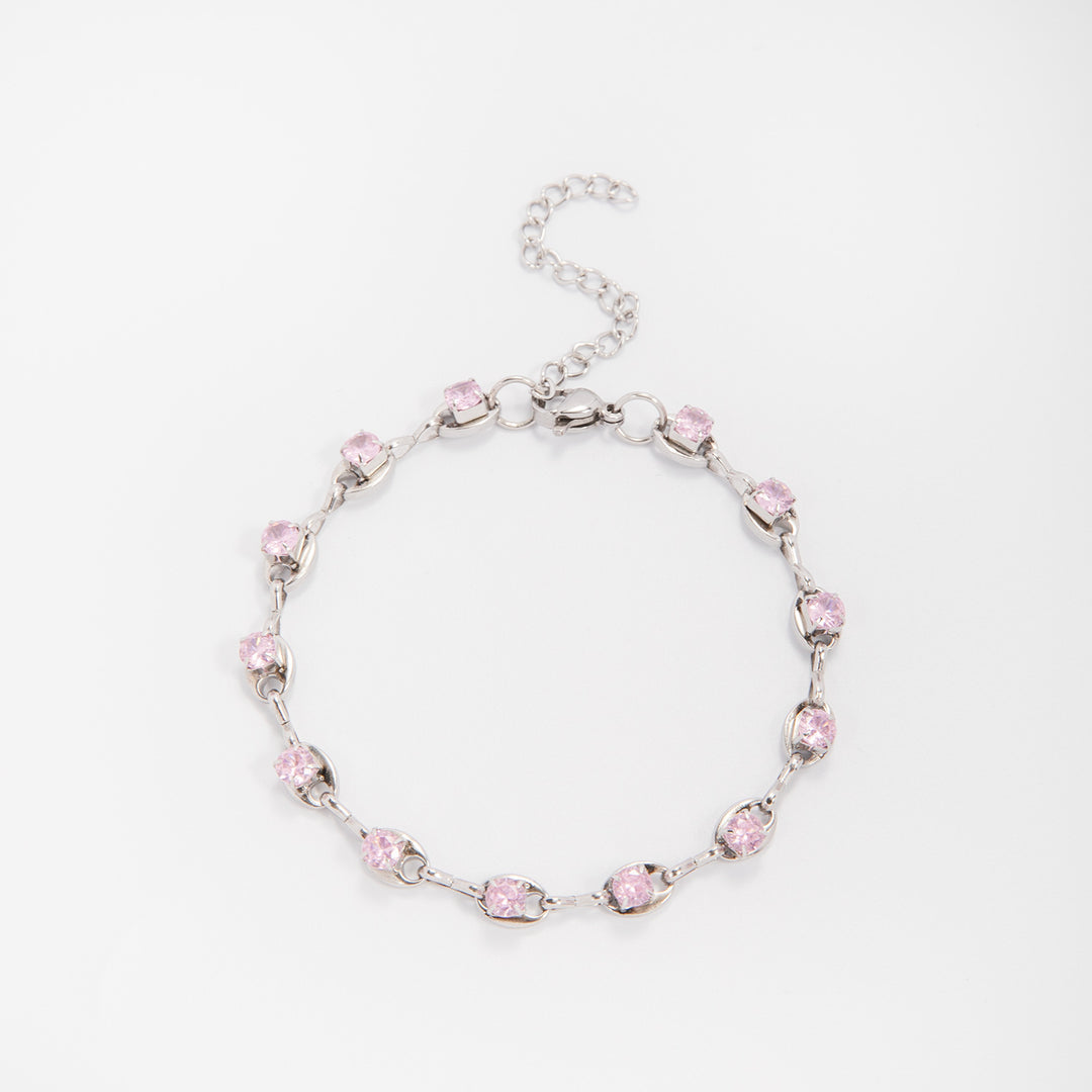 Elegant Gemstone Accent Link Bracelet Kalsten